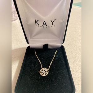 14K gold snowflake necklace / shorter chain to wear closer to neck  $75